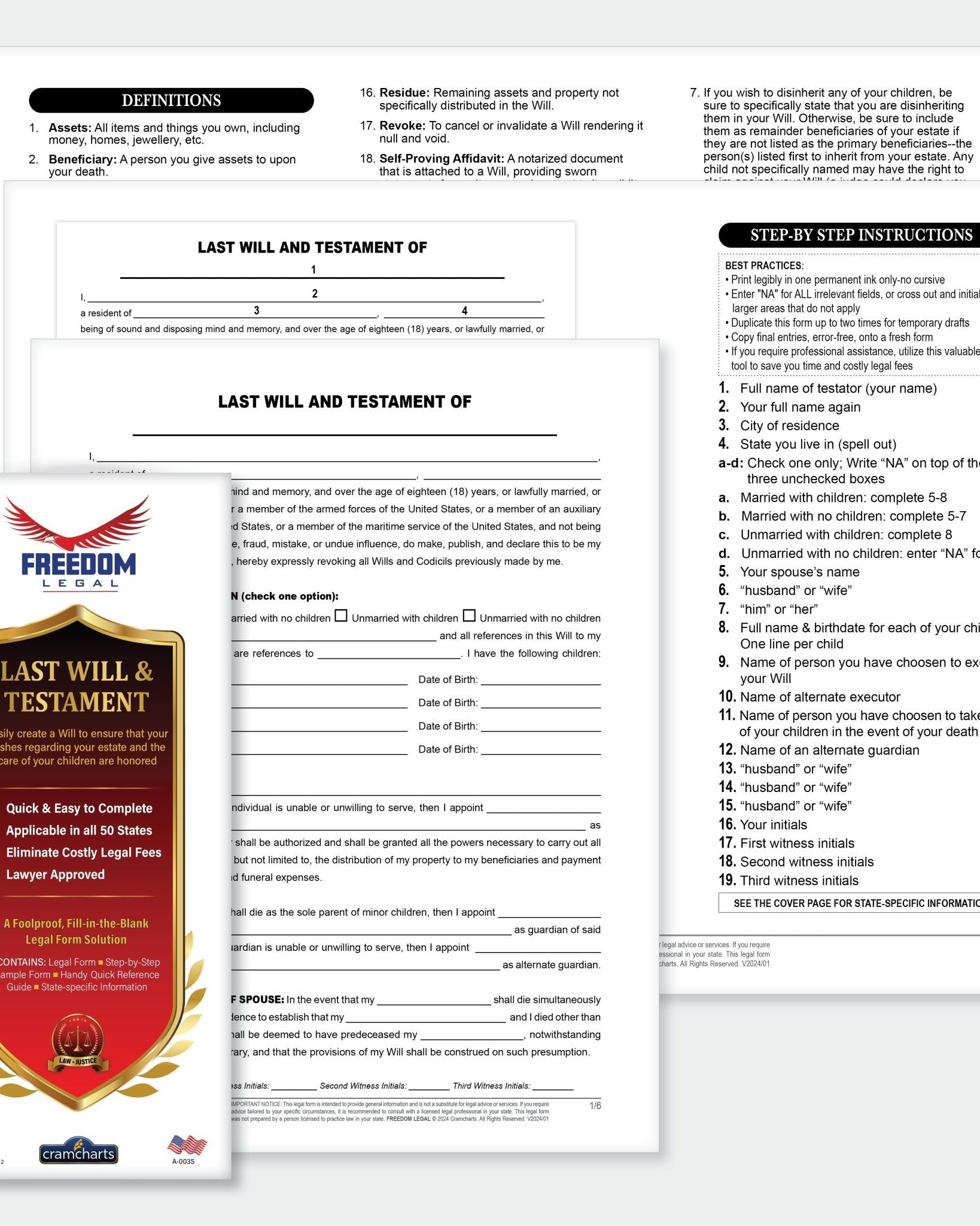 Last Will & Testament - Cramcharts.com