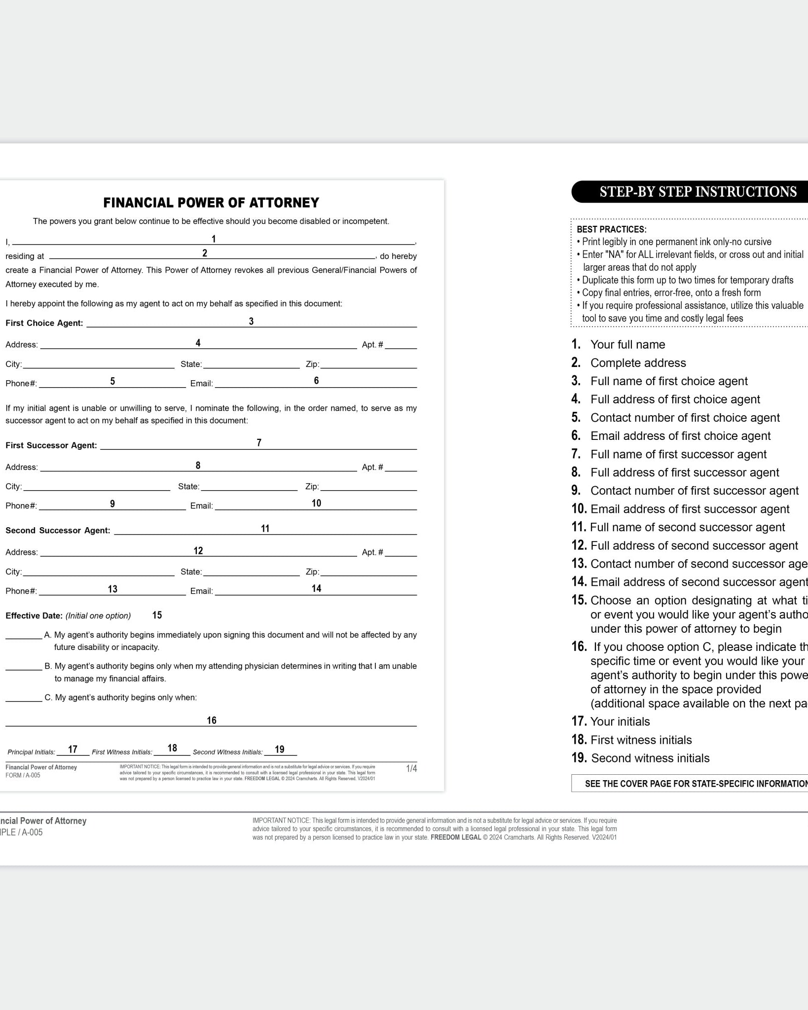 Financial Power Of Attorney - Cramcharts.com