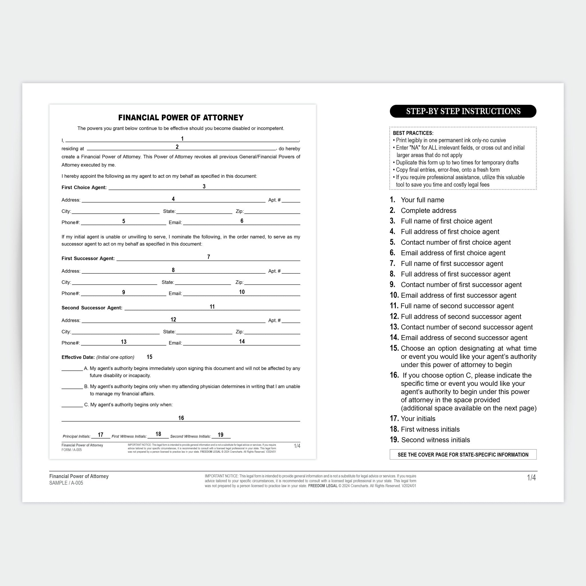 Financial Power Of Attorney - Cramcharts.com