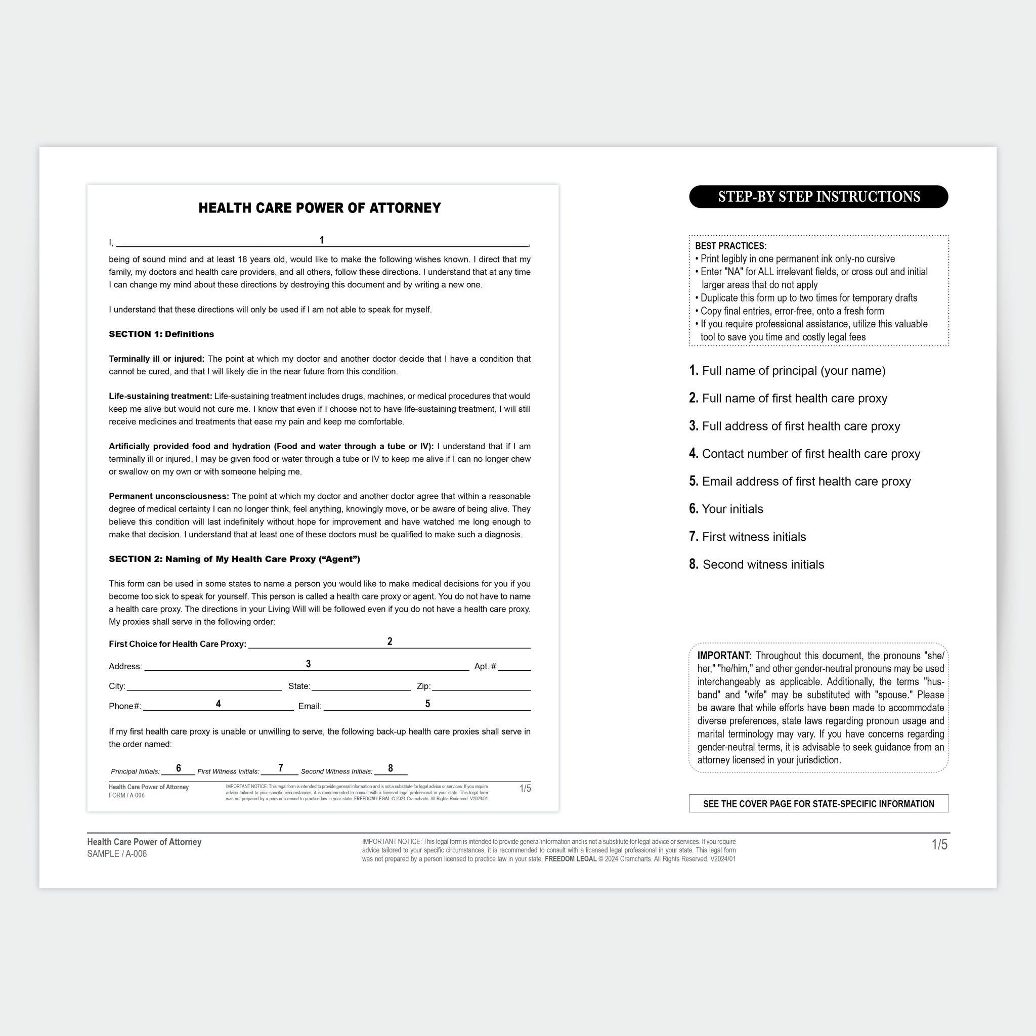 Health Care Power Of Attorney - Cramcharts.com