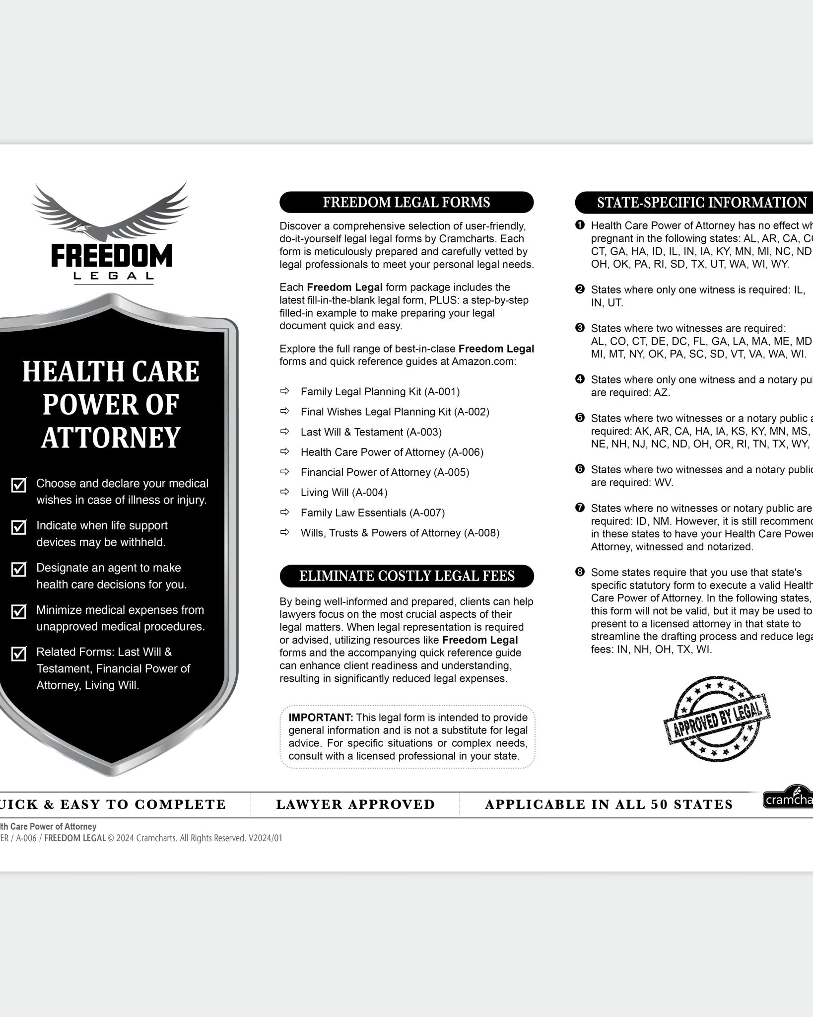 Health Care Power Of Attorney - Cramcharts.com