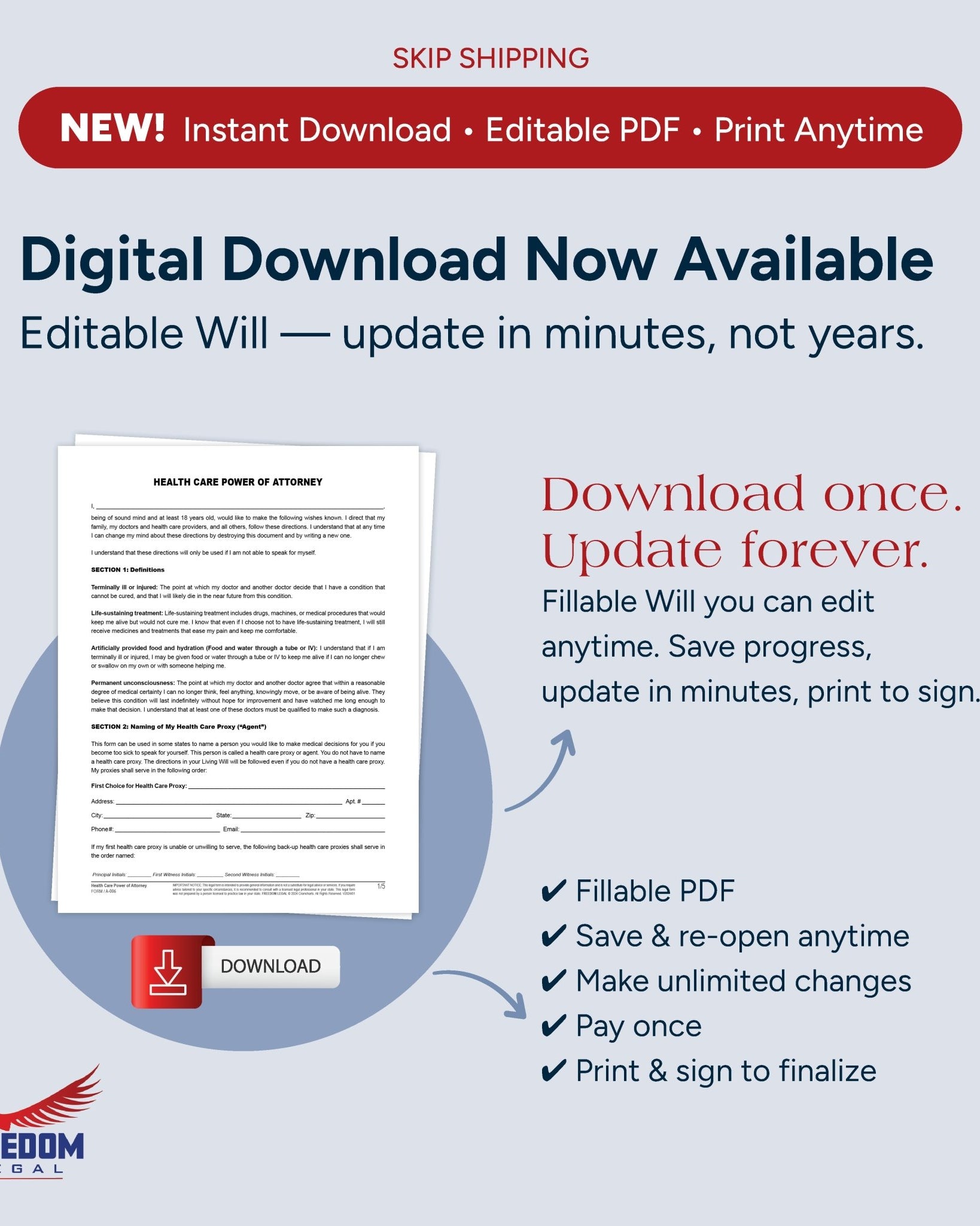 Health Care Power Of Attorney - USA - Cramcharts Media