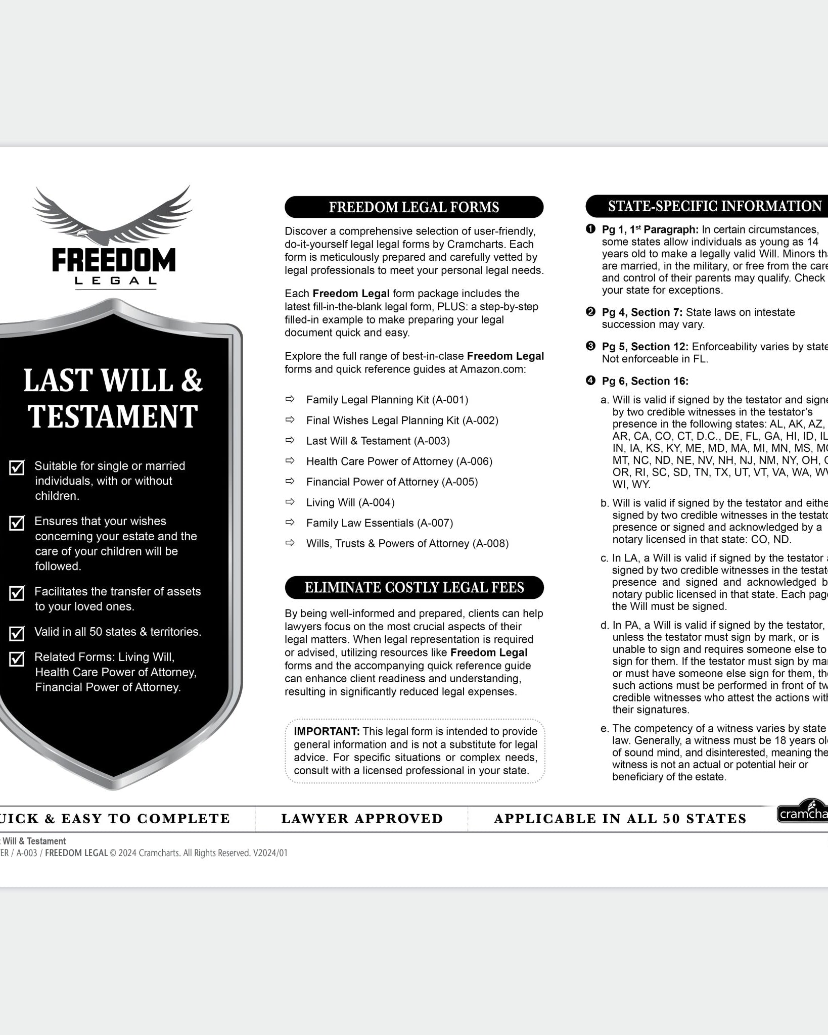 Last Will & Testament - Cramcharts.com