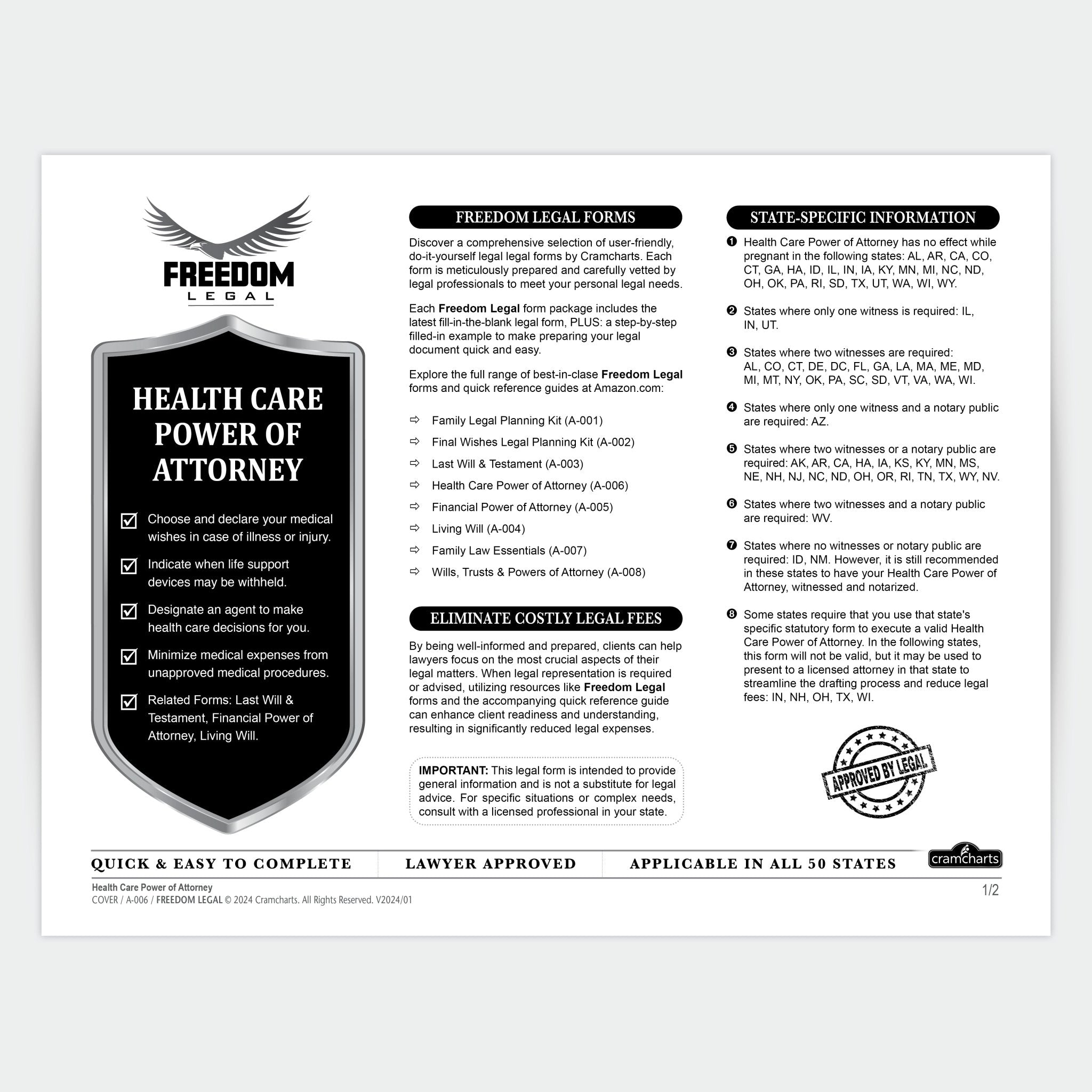 Health Care Power Of Attorney - Cramcharts.com