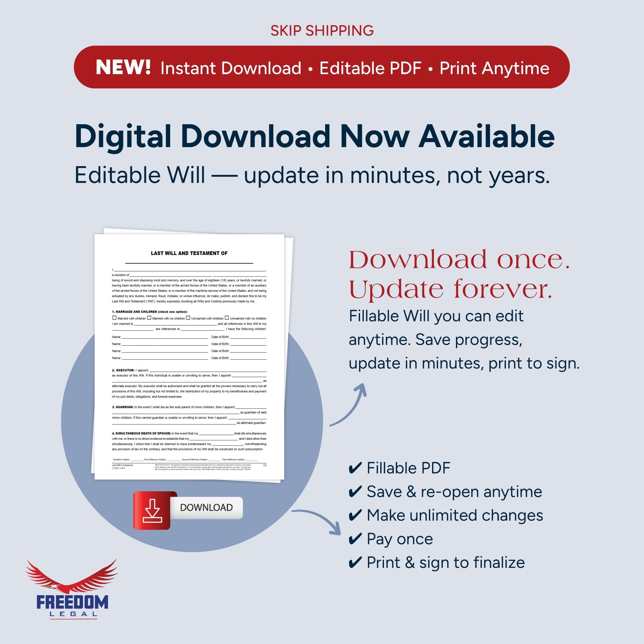 Last Will & Testament - USA - Cramcharts Media